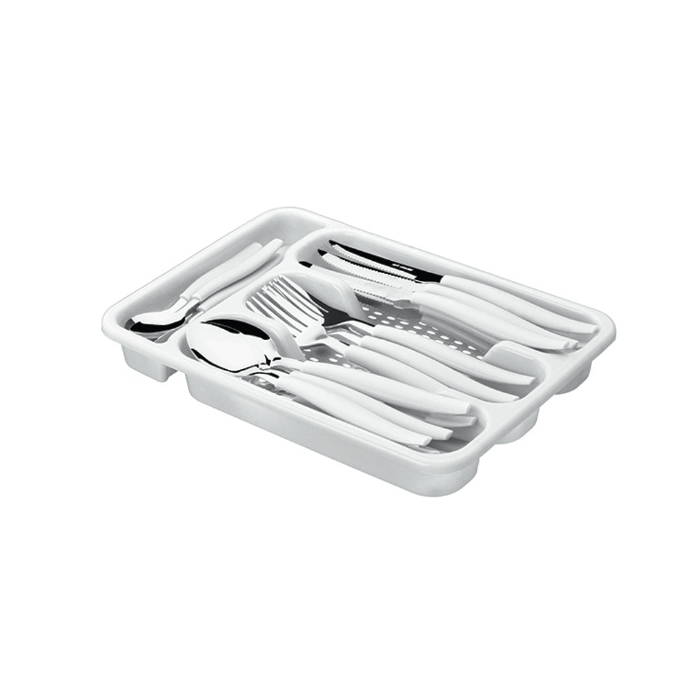 JG TALHERES BRANCO 24 PÇS C/ PORTA TALHER - CM8