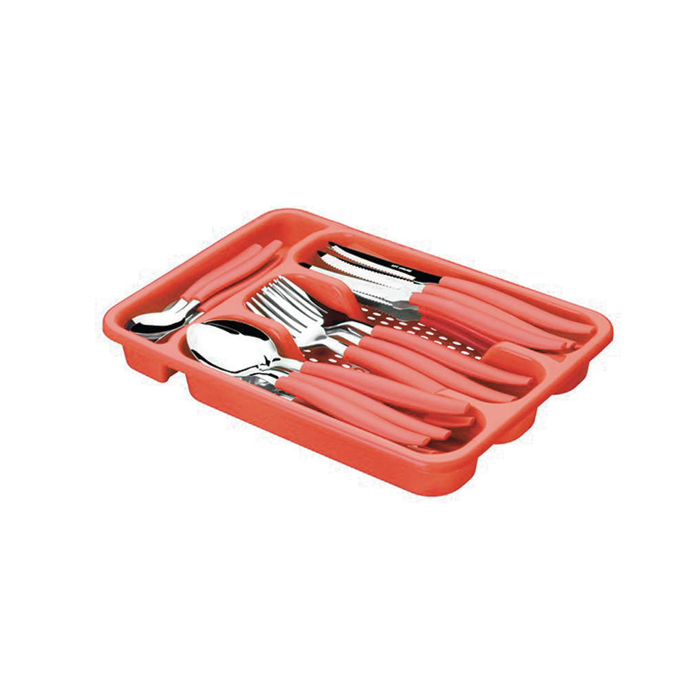 JG TALHERES VERM 24 PÇS C/ PORTA TALHER - CM8