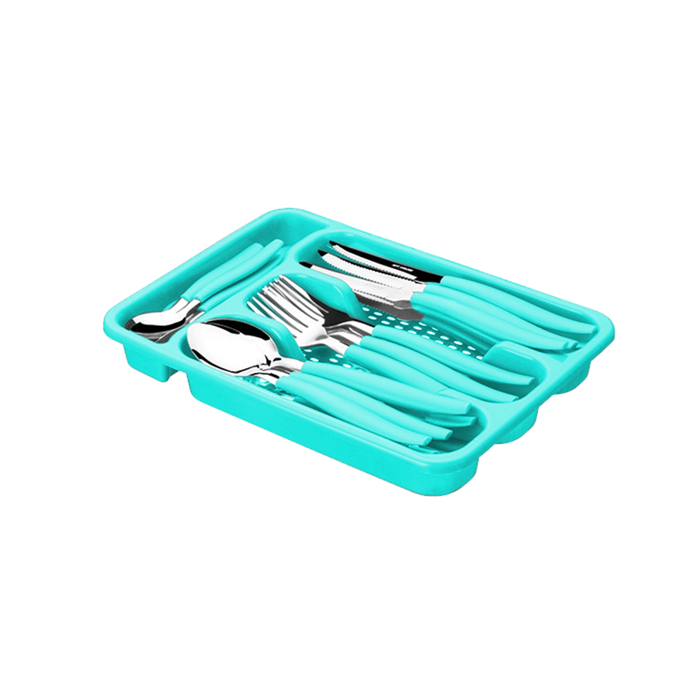 JG TALHERES VERD 24 PÇS C/ PORTA TALHER - CM8