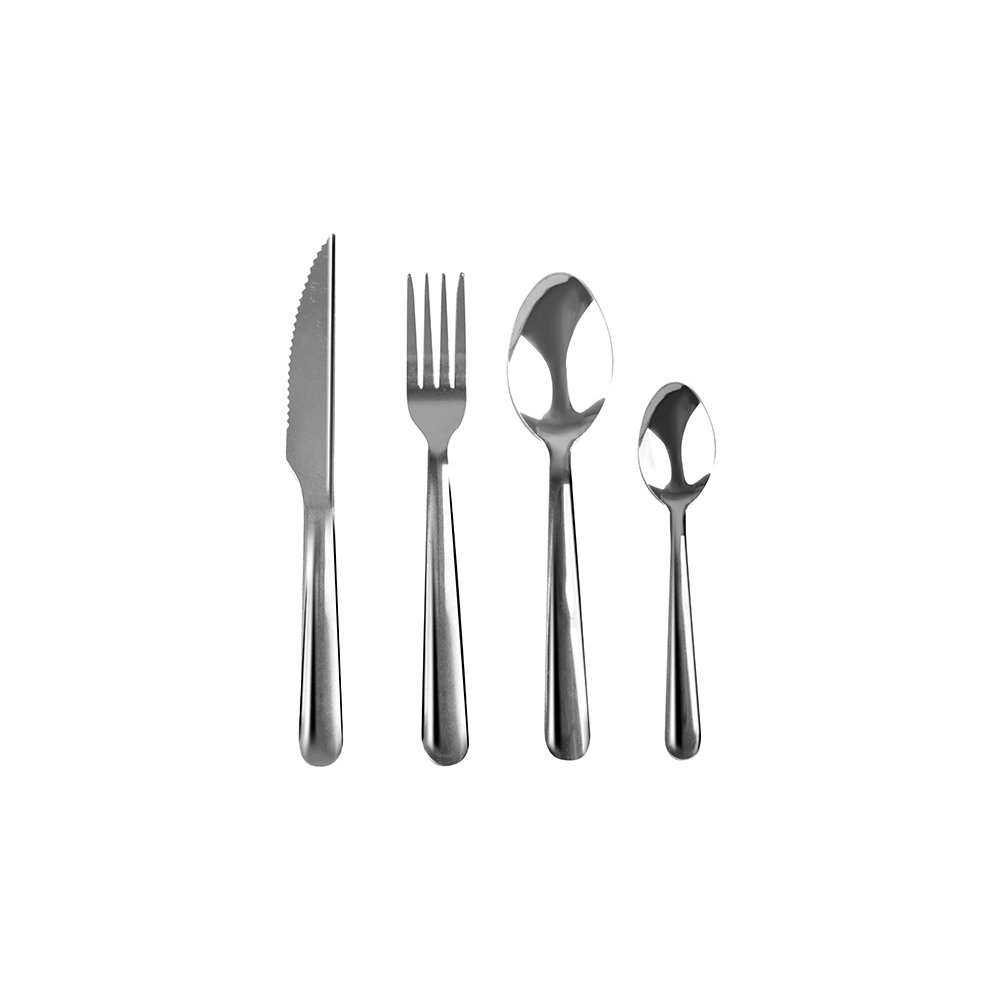 JG TALHERES INOX SILVER 24 PEÇAS C/ SUP - CM8