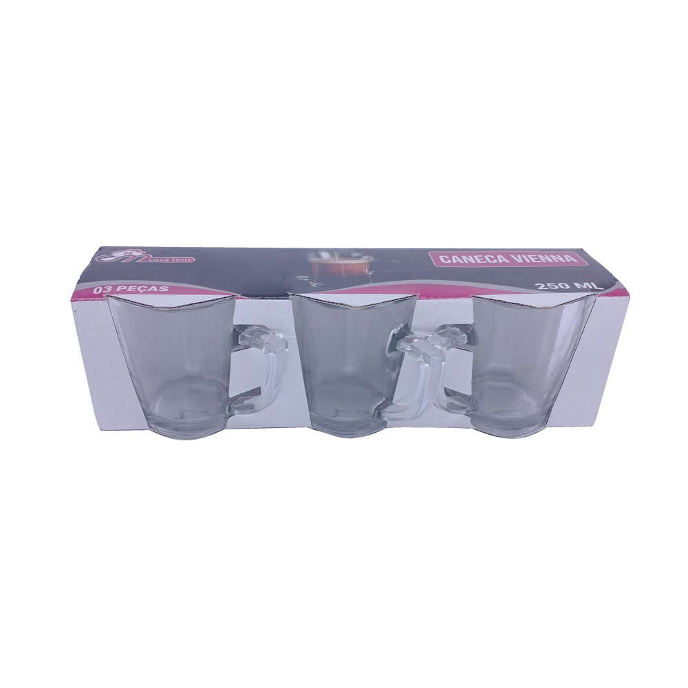 JG DE CANECA VIENNA LISA 260 ML C/3 PÇS - CM16