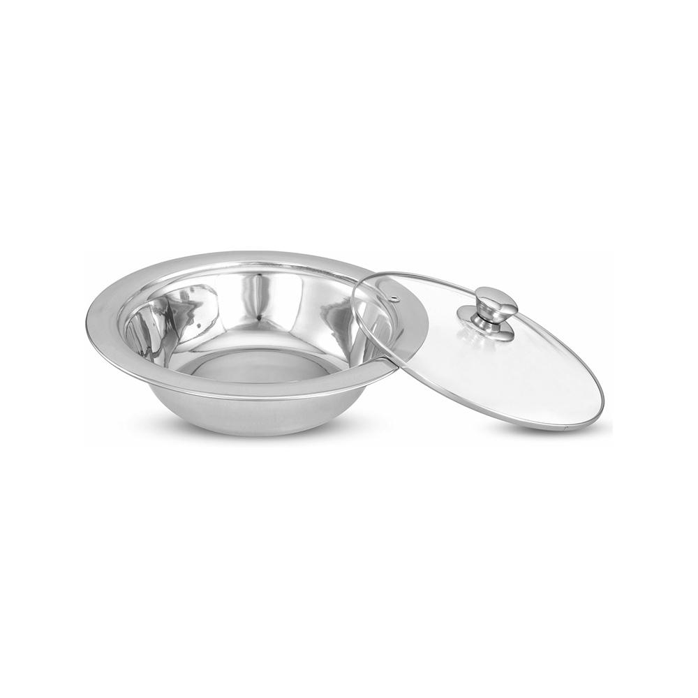 BACIA INOX COM TAMPA DE VIDRO - CM12