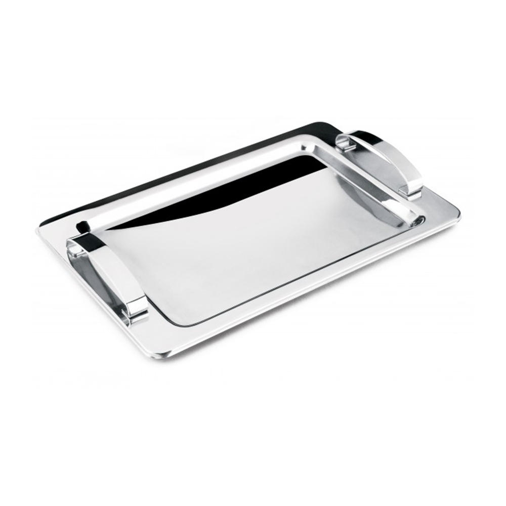 BANDEJA RETANGULAR COM ALÇA INOX 40CM - CM12