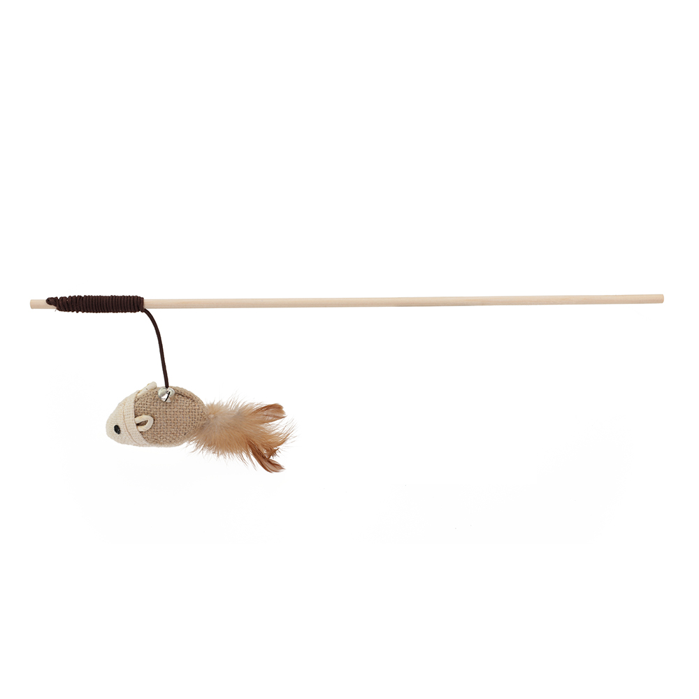 VARA PARA GATO COM RATINHO E PENA - CM600
