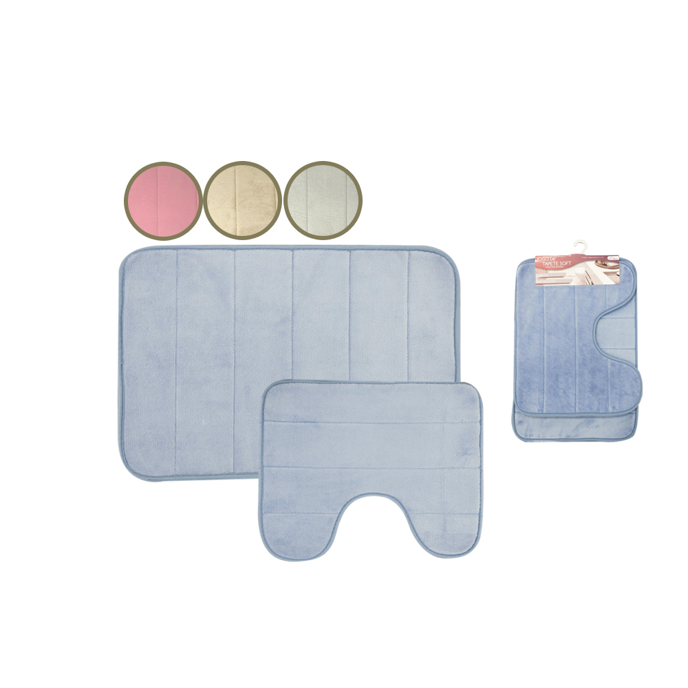 JG DE TAPETE BANH SOFT C/2PC 40X60+40X50CM - CM24