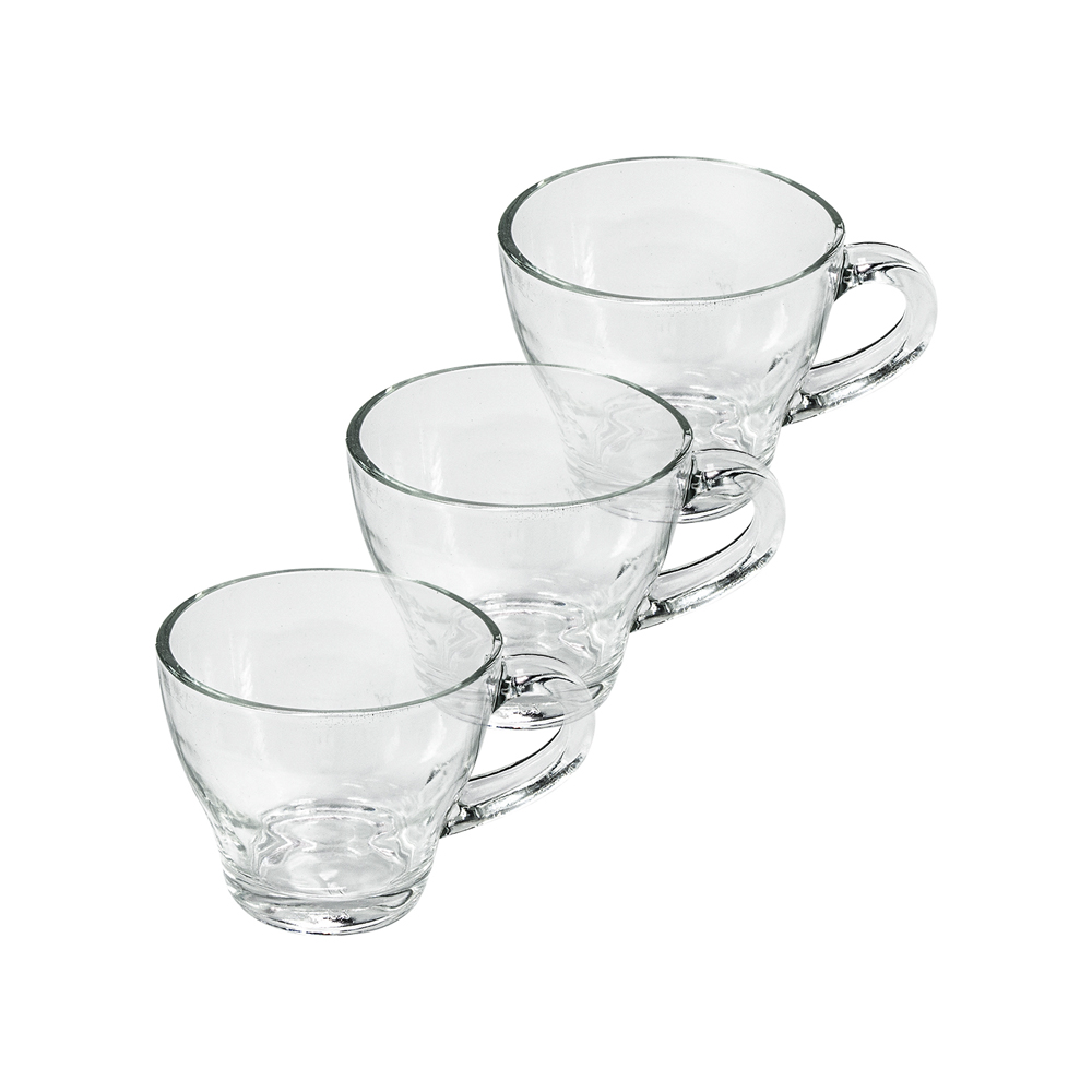 JG DE XÍCARAS DE VIDRO MORROC 230 ML C/3PÇ - CM16