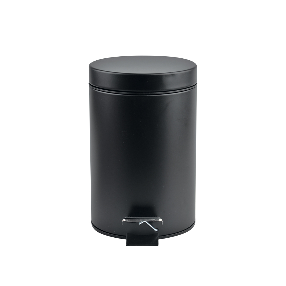 LIXEIRA 12L METALICA PR C/ PEDAL/BALDE REM - CM4