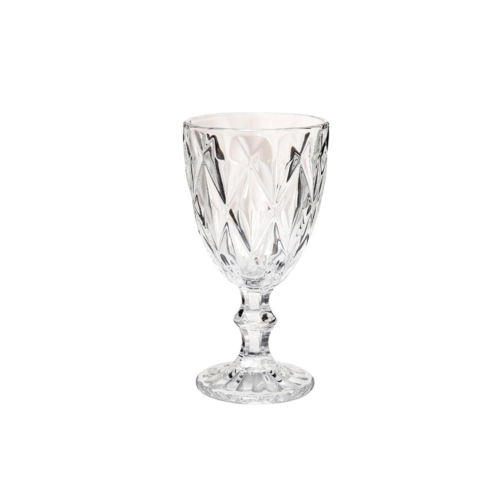 JOGO DE TAÇA DIAMANTE INCOLOR 340ML 06 PÇS - CM08