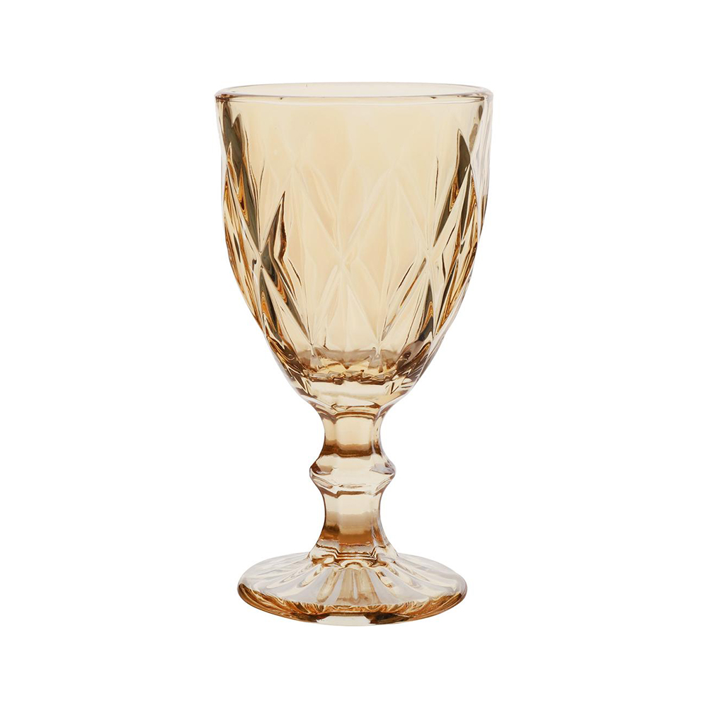 JOGO DE TAÇA DIAMANTE AMBAR 340ML 06 PÇS - CM08