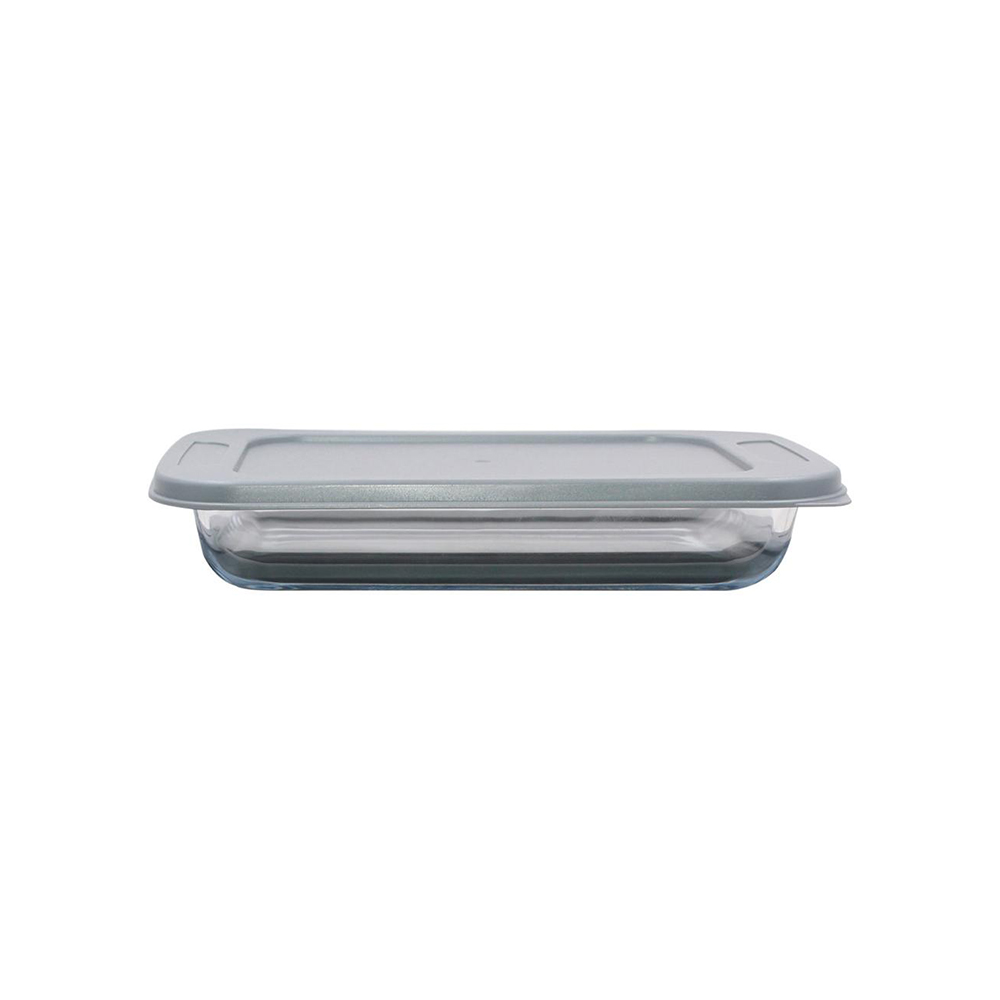 FORMA DE VIDRO RETANGULAR COM TAMPA 2,2L - CM06
