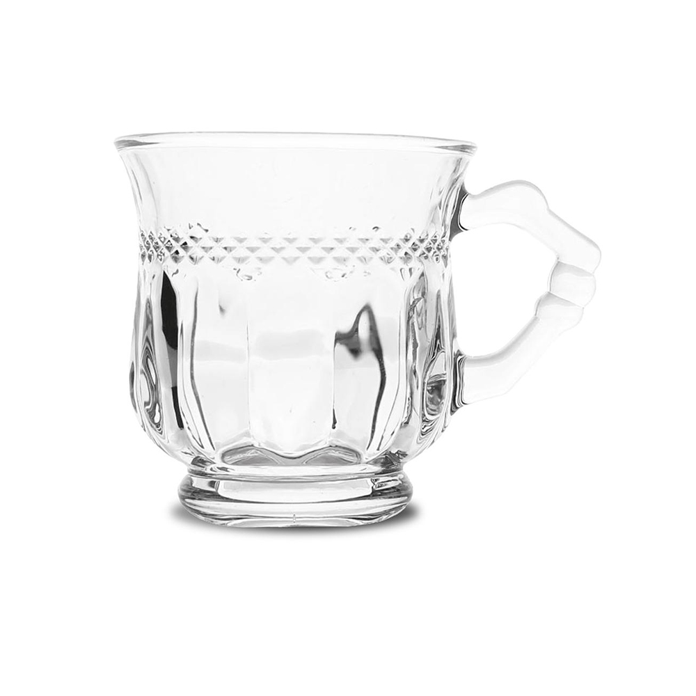 JOGO DE CANECA DE VIDRO HAMBURGO 117ML C/ 6 PCS - CM12