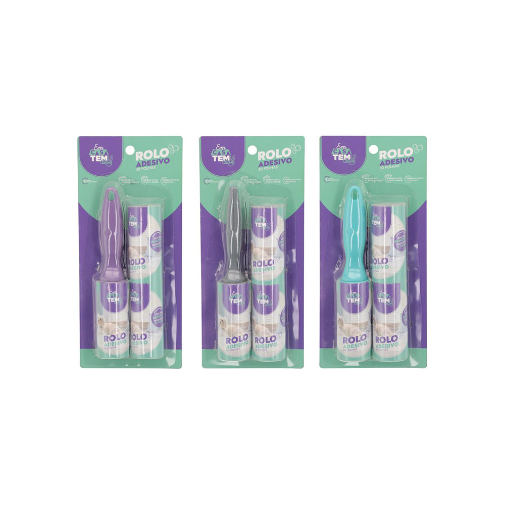 ROLO ADESIVO 30 FOLHAS C/ 2 REFIS - CM36, MARCA: EM CASA TEM CLEAN