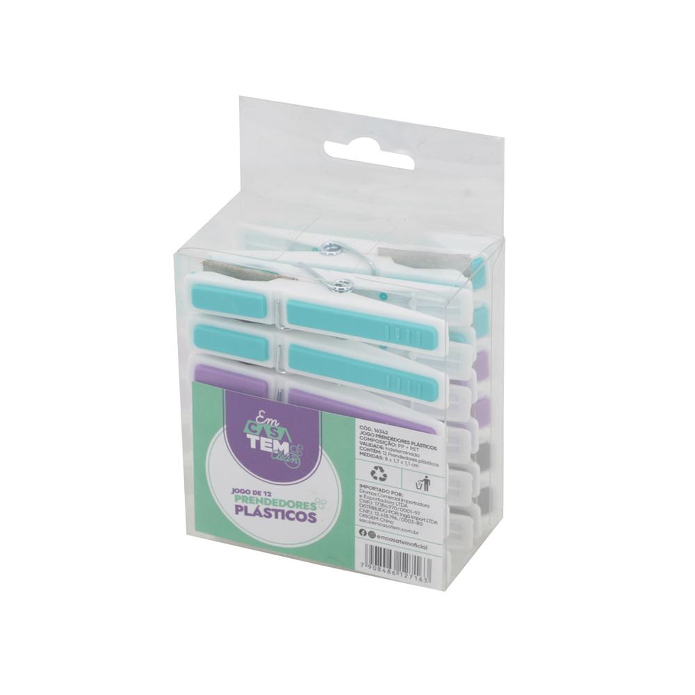 JOGO PRENDEDOR PLASTICO 12PCS - CM36