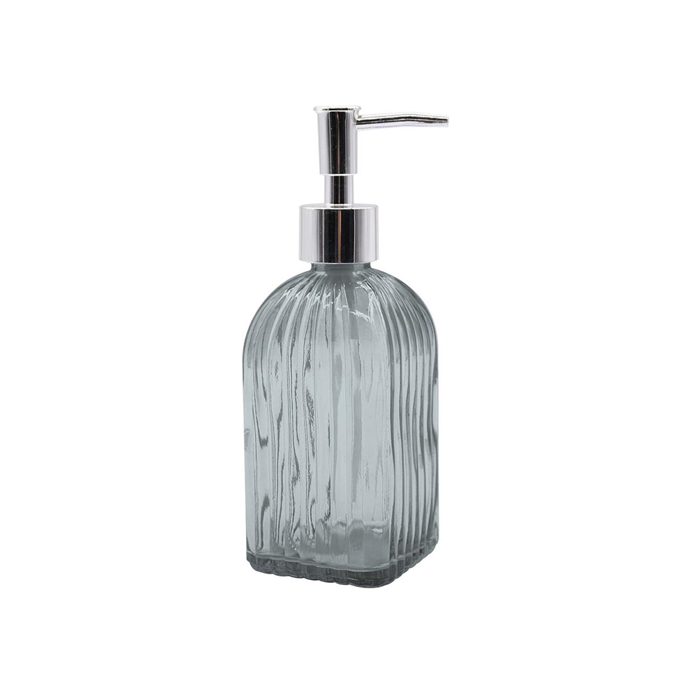 DISPENSER LIQUIDO VIDRO CINZA 400ML - CM48, MARCA: EM CASA TEM GLASS