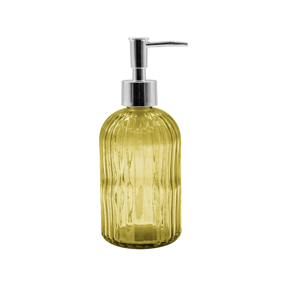 DISPENSER LIQUIDO VIDRO AMARELO 420ML - CM48, MARCA: EM CASA TEM GLASS