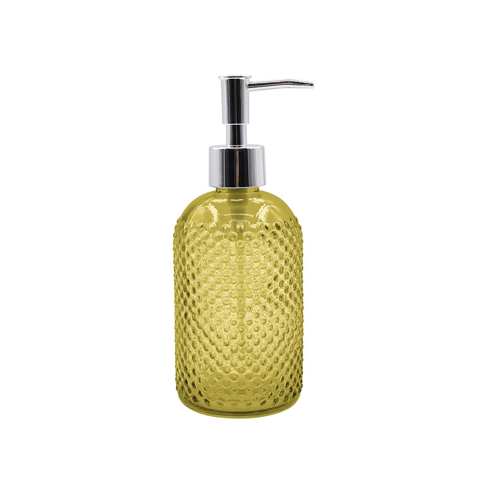 DISPENSER LIQUIDO VIDRO AMARELO 400ML - CM48