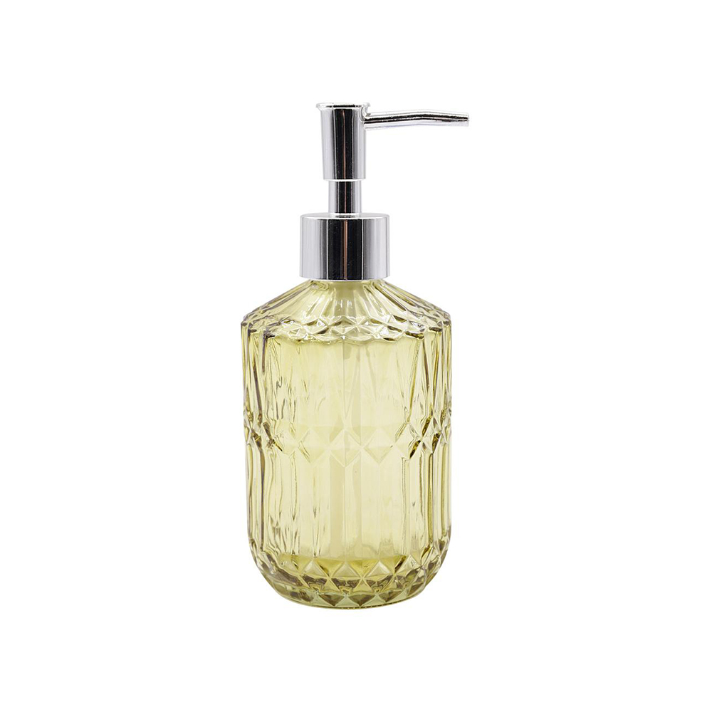 DISPENSER LIQUIDO VIDRO AMARELO 400ML - CM48