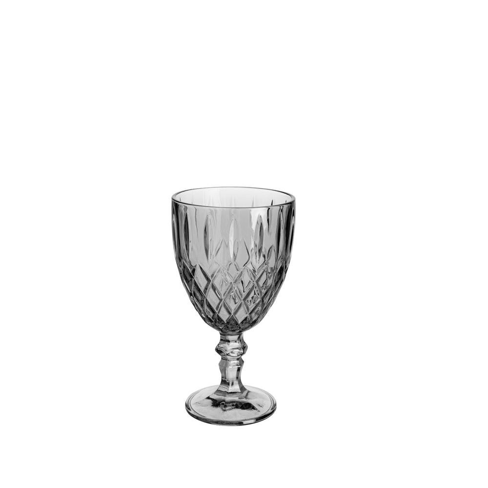 JOGO TAÇA DE VIDRO QUARTZO FUME 340ML 06 PCS - CM08