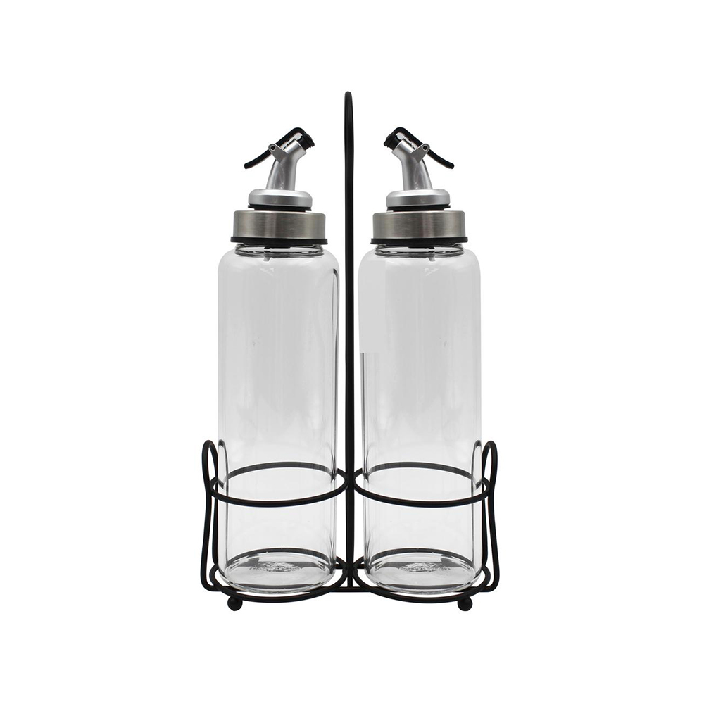 CONJUNTO C/ 2 GALHETEIRO BICO DOSADOR 529ML + SUPORTE - CM12